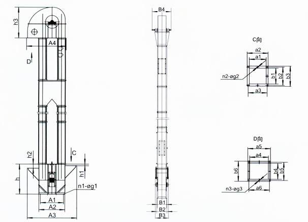 TD鬥式提升機結構(gòu)圖